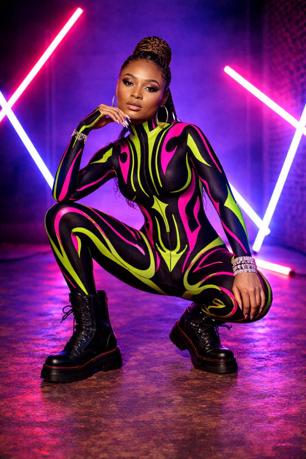 Frisson Neon Surge Catsuit