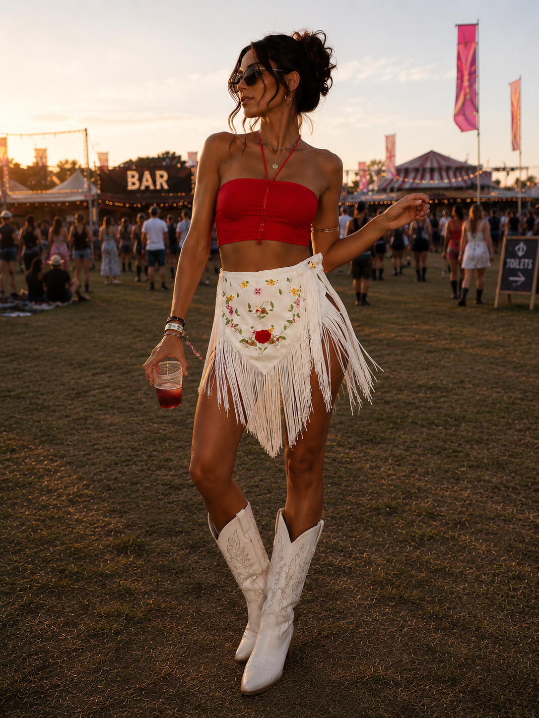 Frisson Electric Wildflower Skirt