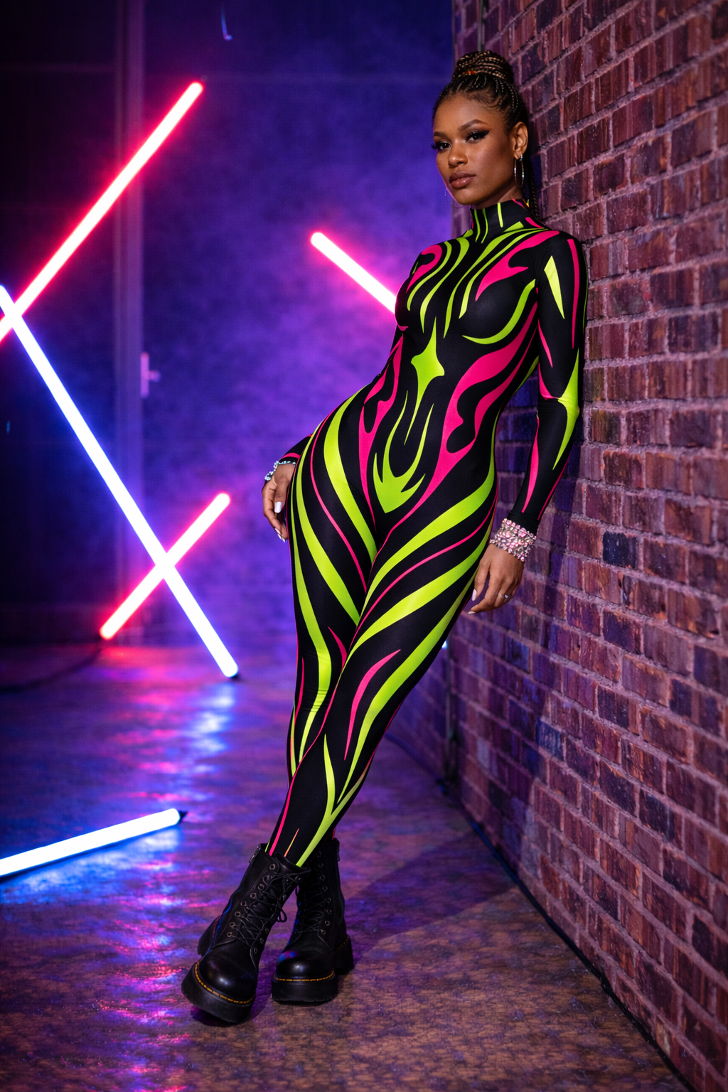 Frisson Neon Surge Catsuit
