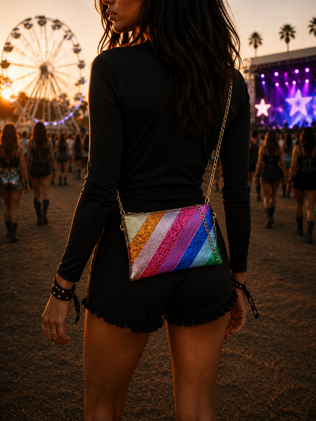 Frisson Glimmer Chain Bag