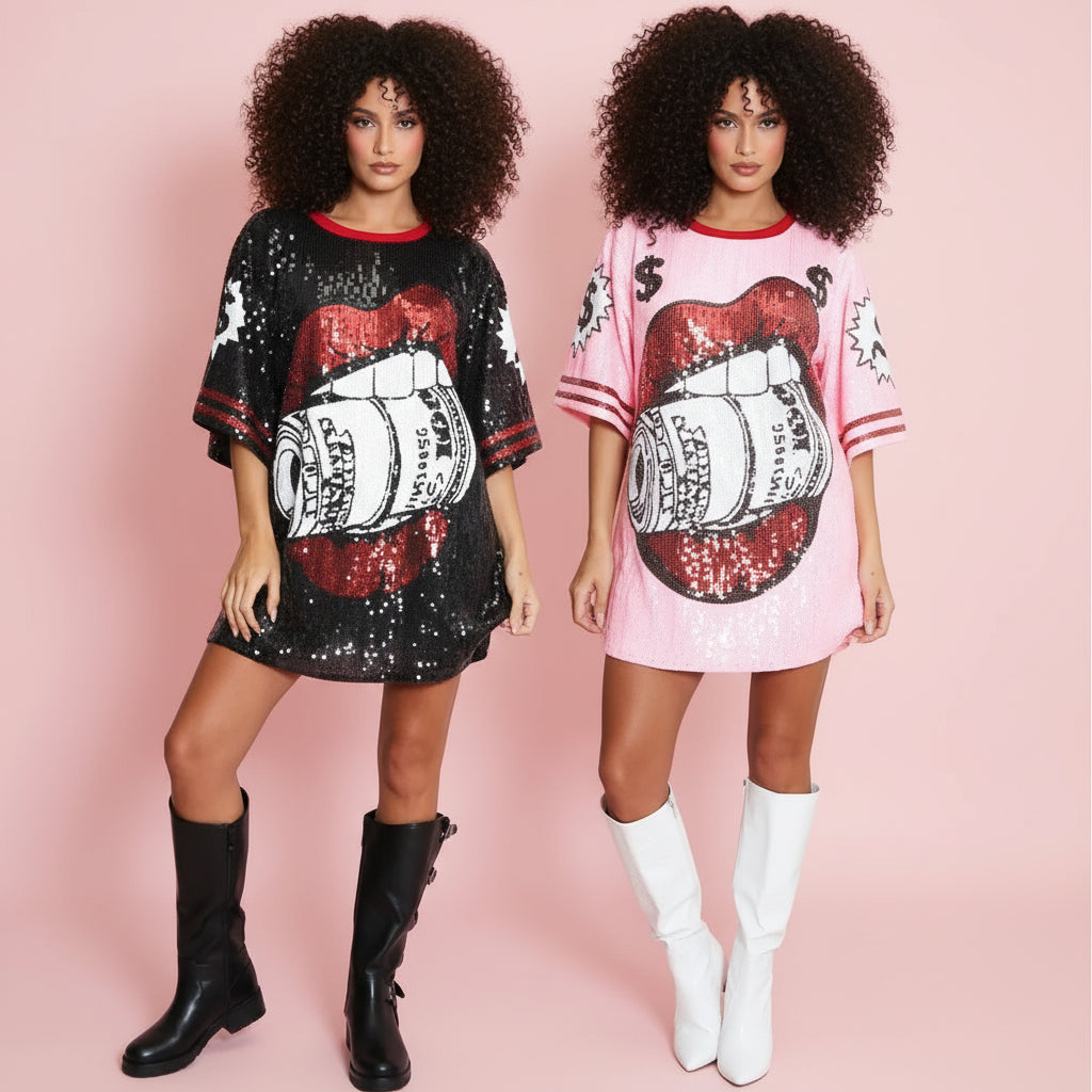 Frisson Money Honey Sequin Dress