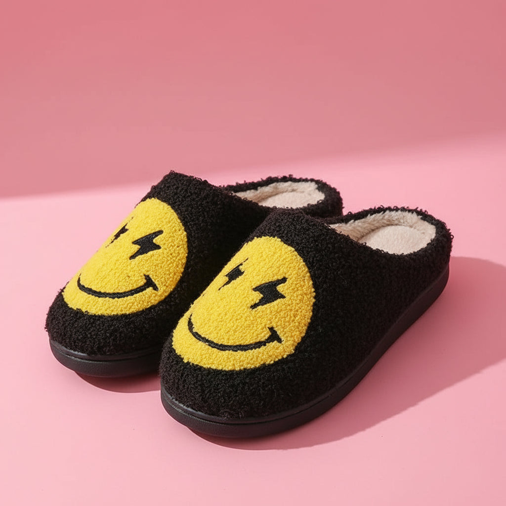 Frisson Electric Smiley Slippers