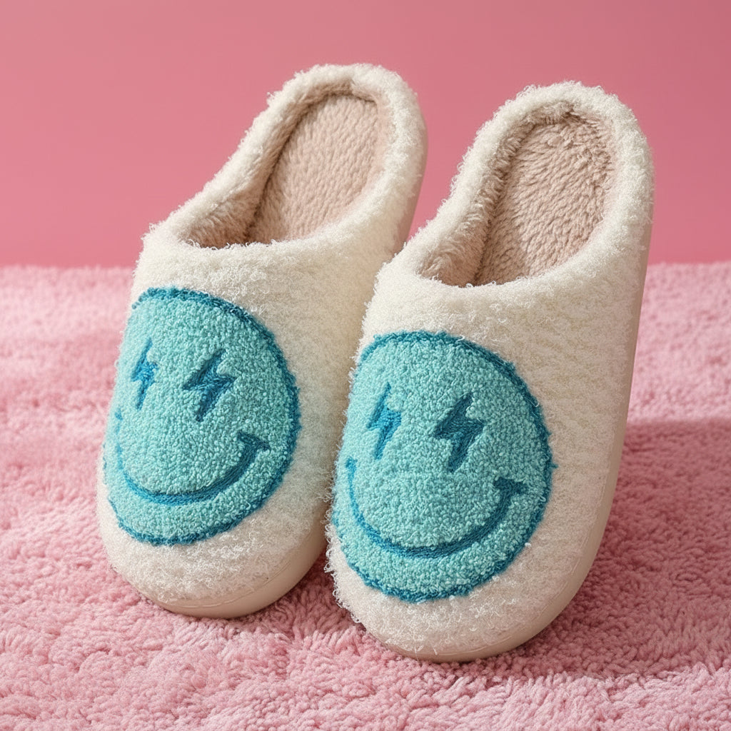 Frisson Electric Smiley Slippers