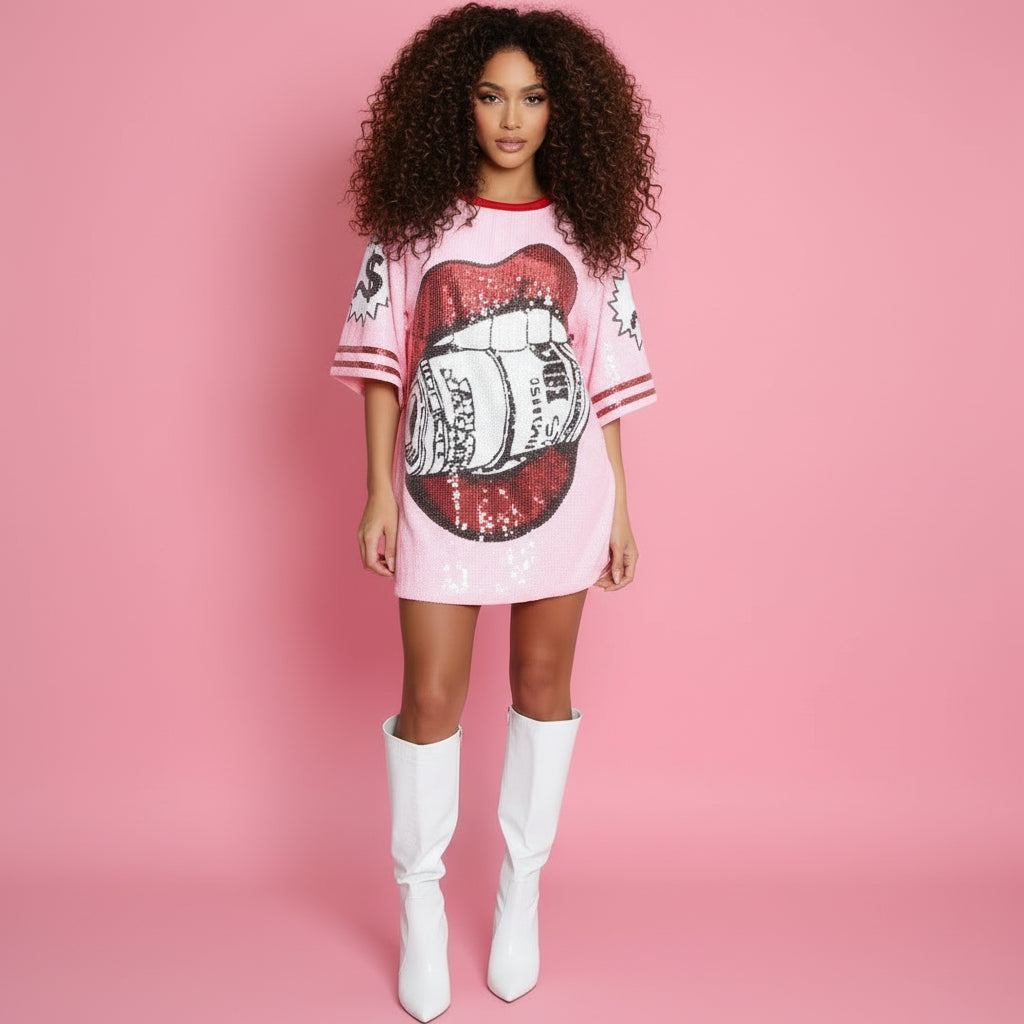 Frisson Money Honey Sequin Dress