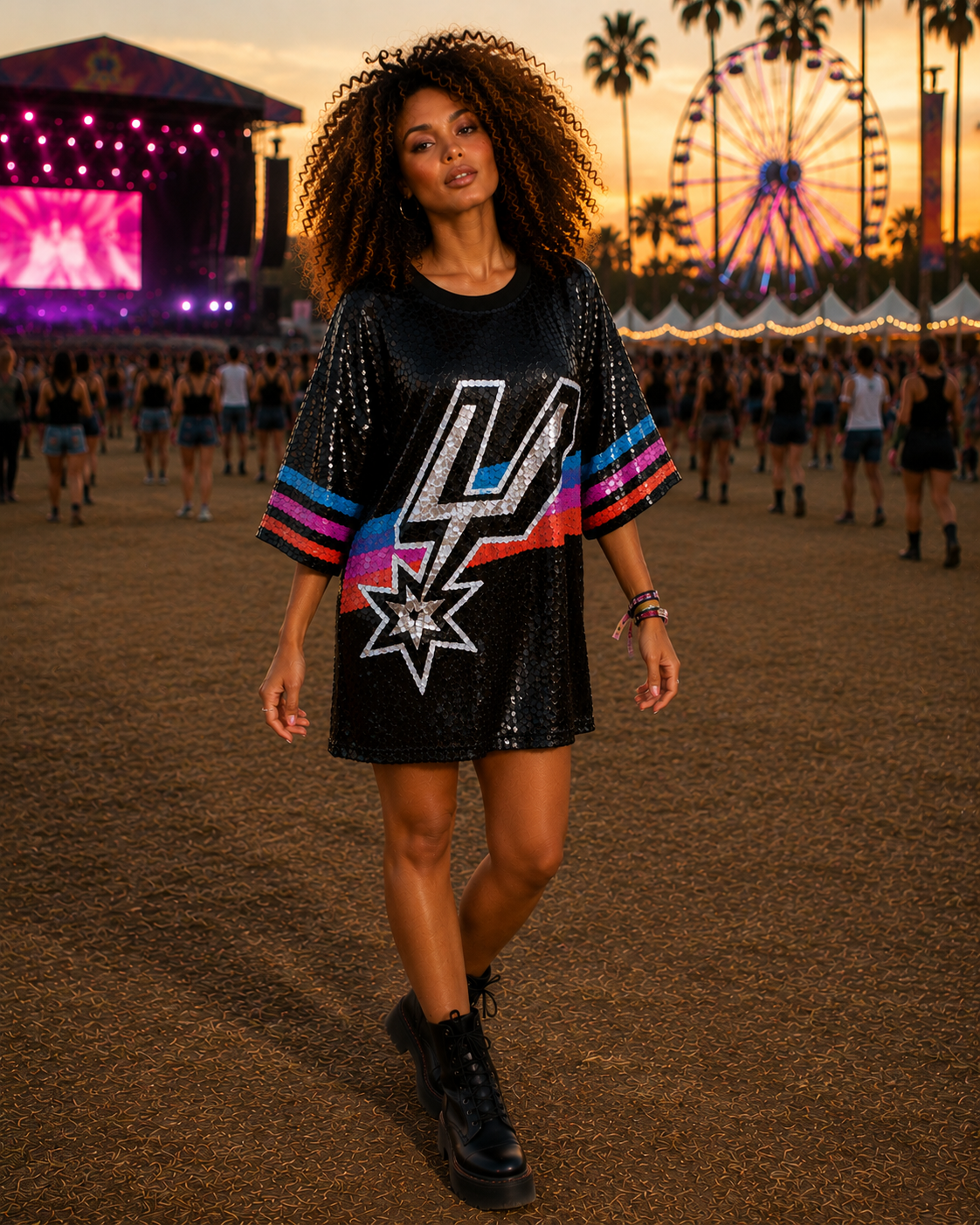 Frisson High Voltage Sequin Dress