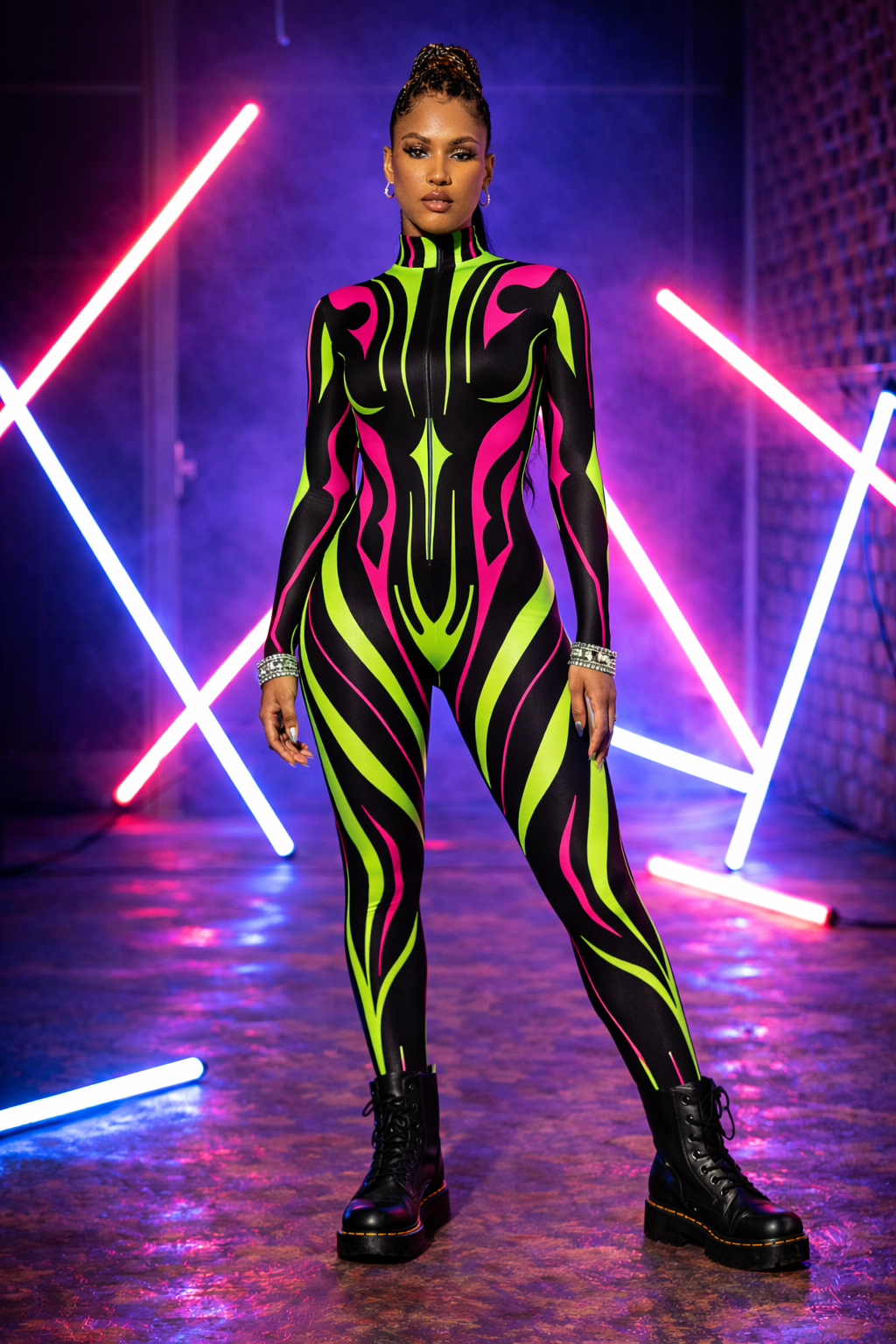 Frisson Neon Surge Catsuit