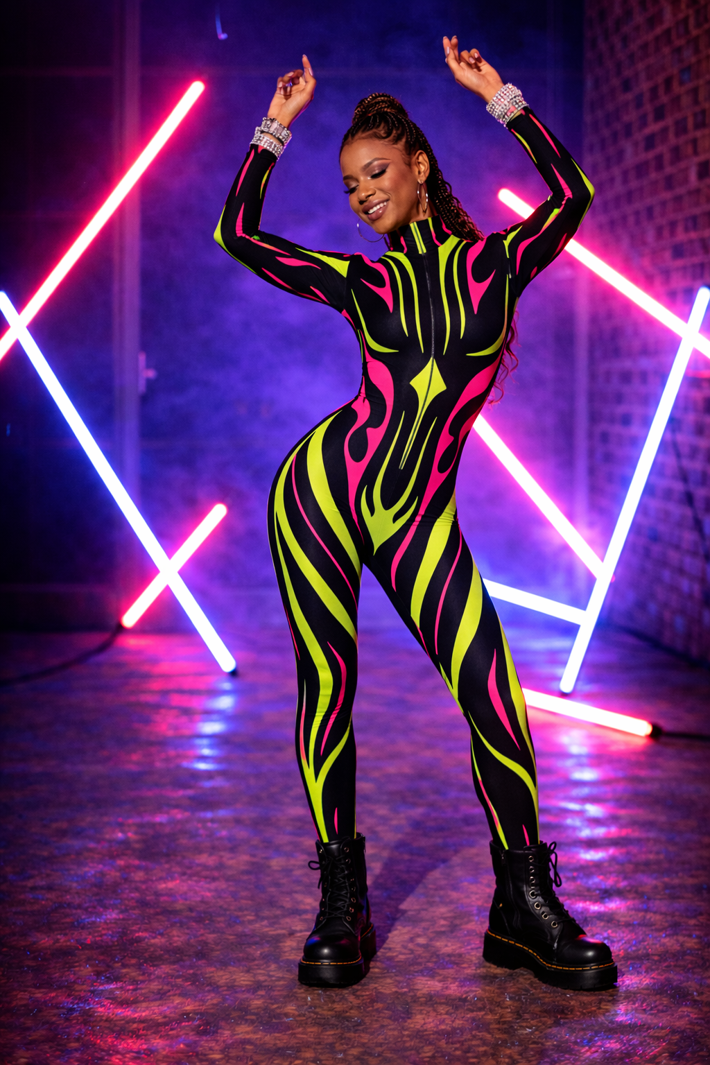 Frisson Neon Surge Catsuit