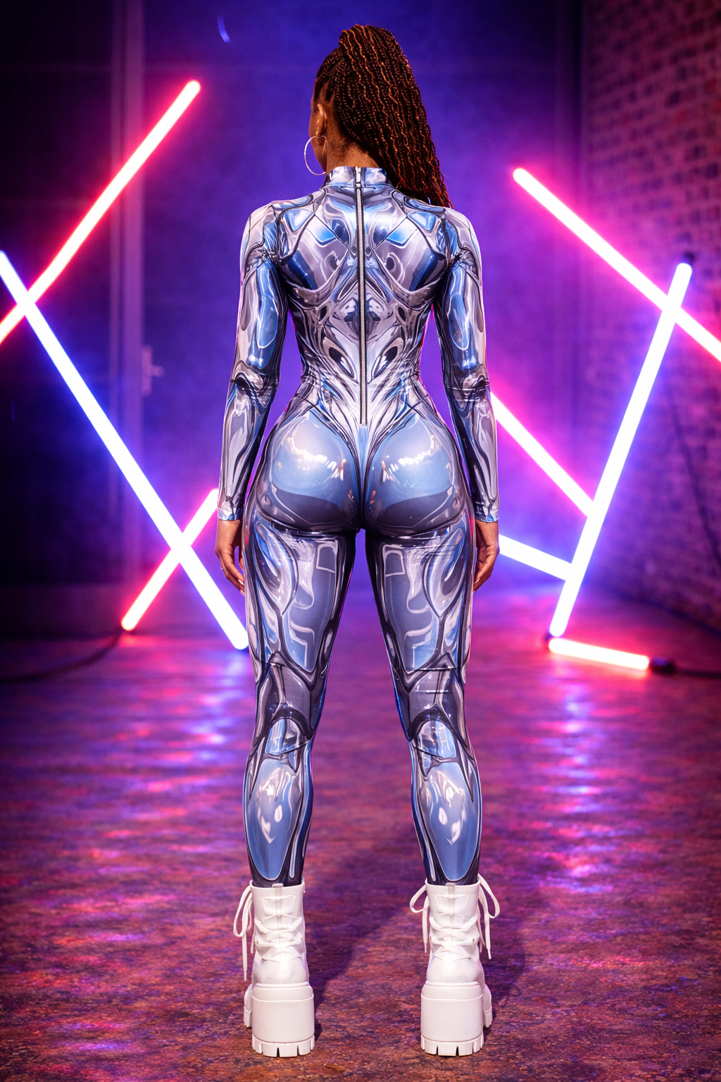 Frisson Liquid Chrome Catsuit