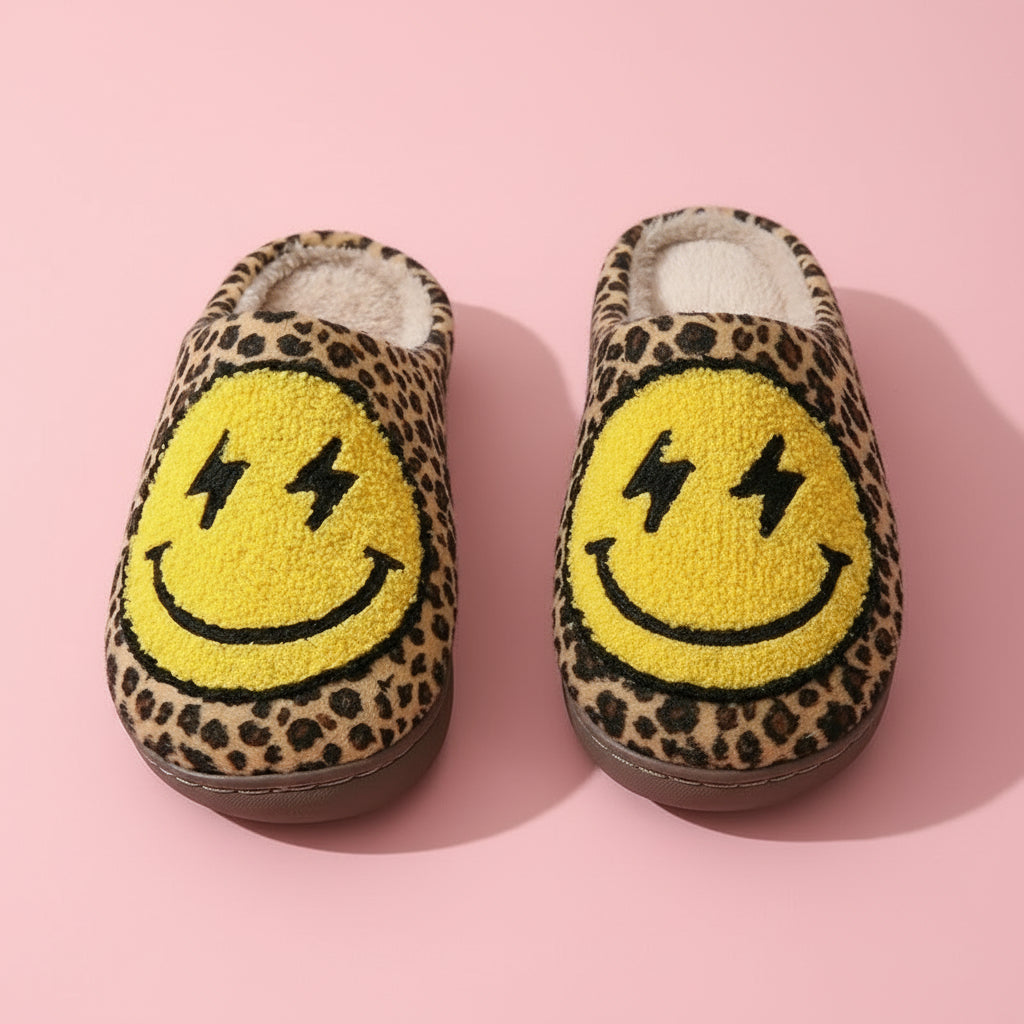 Frisson Electric Smiley Slippers