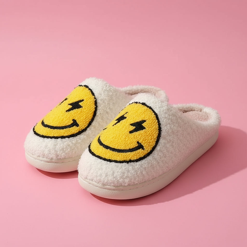 Frisson Electric Smiley Slippers