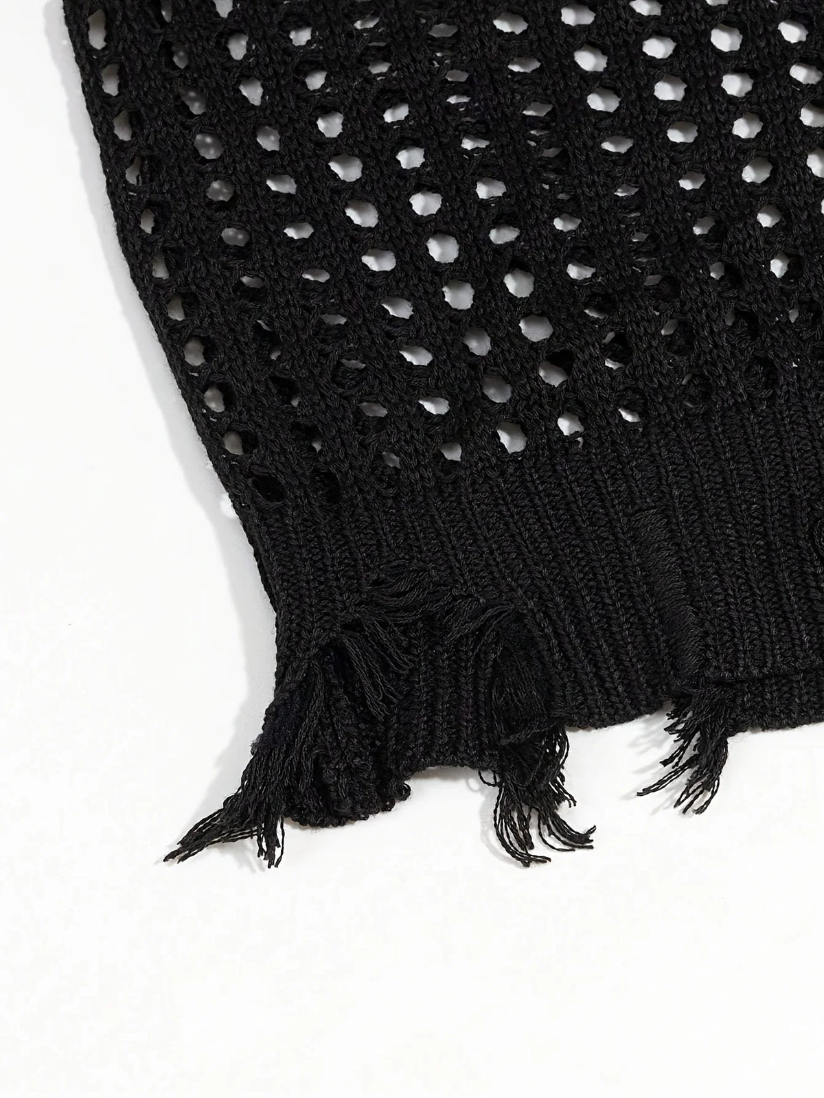 Frisson No Signal Distressed Knit Top