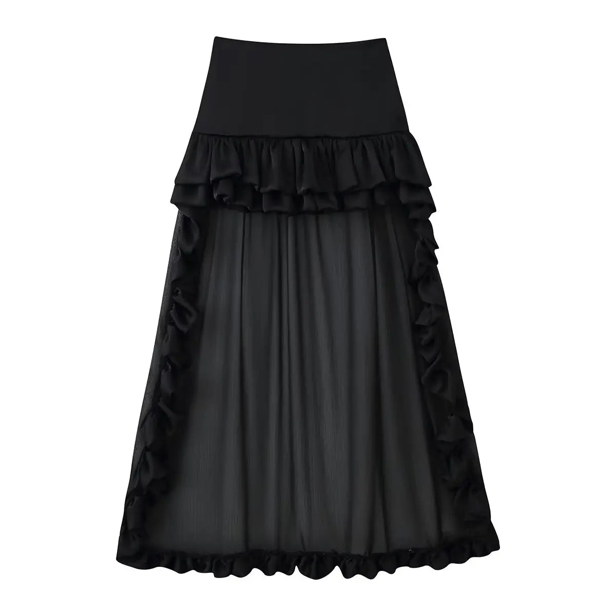 Frisson Dark Desire Ruffle Skirt