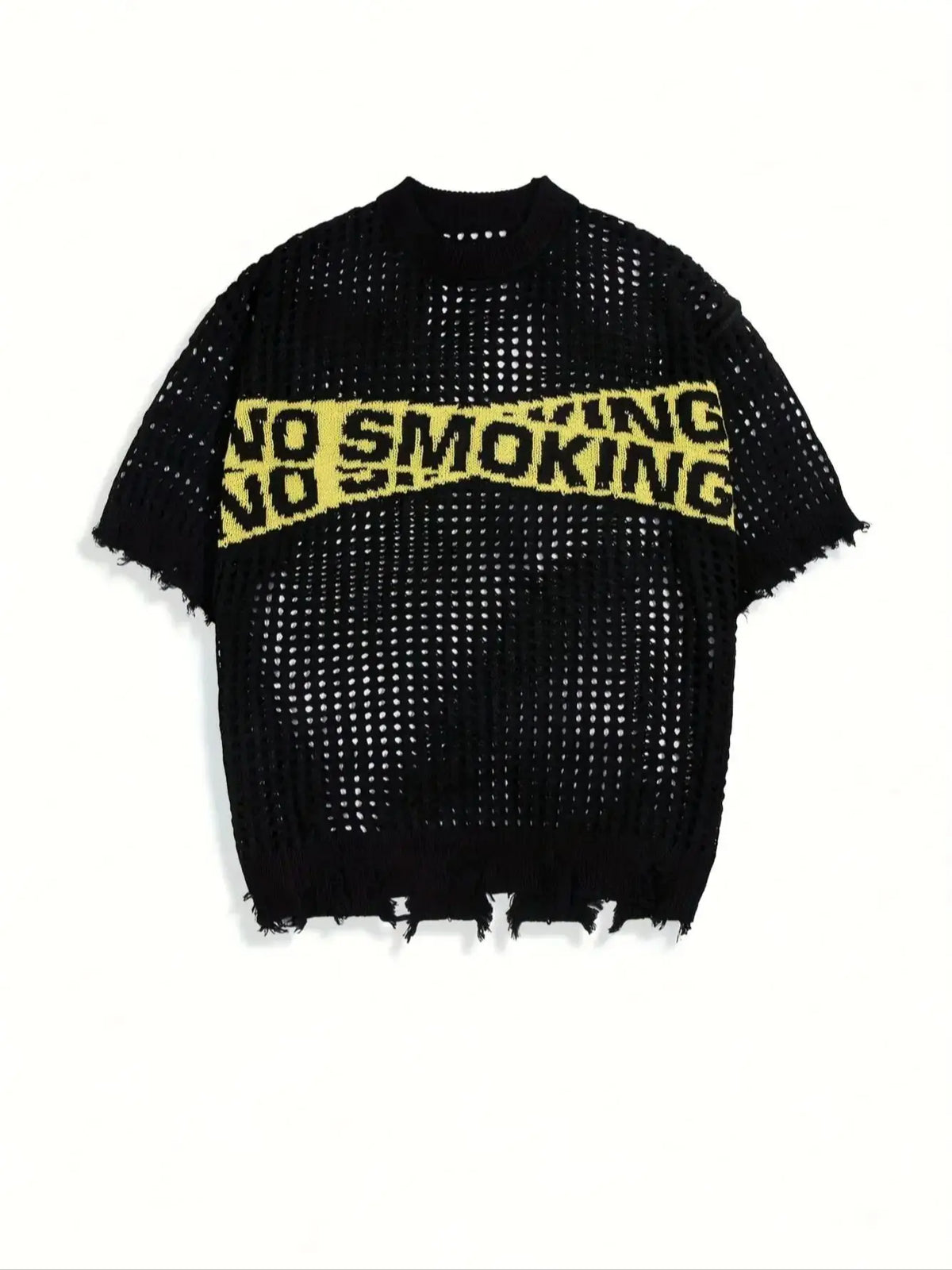 Frisson No Signal Distressed Knit Top